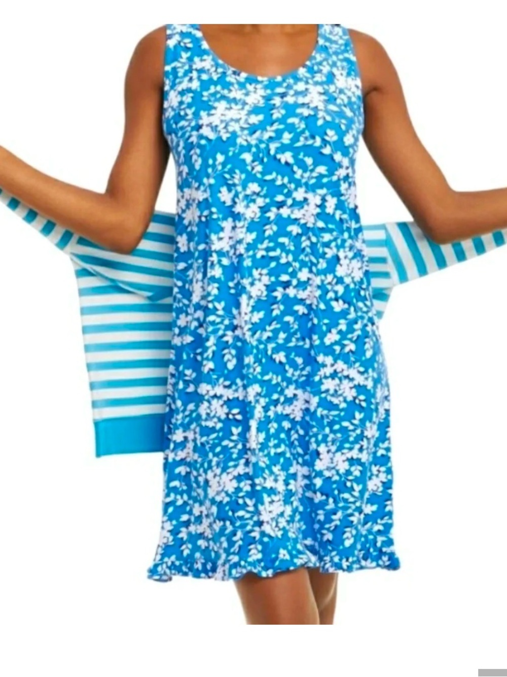 Draper James Blue Floral Tank Nightdress